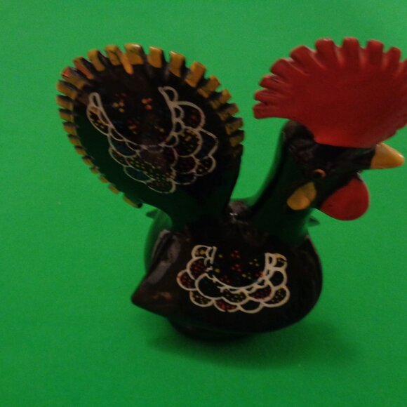 VINTAGE POTTERY ROOSTER Made In Japan Of BROWN POTTERY W COLORS - Picture 5 of 11
